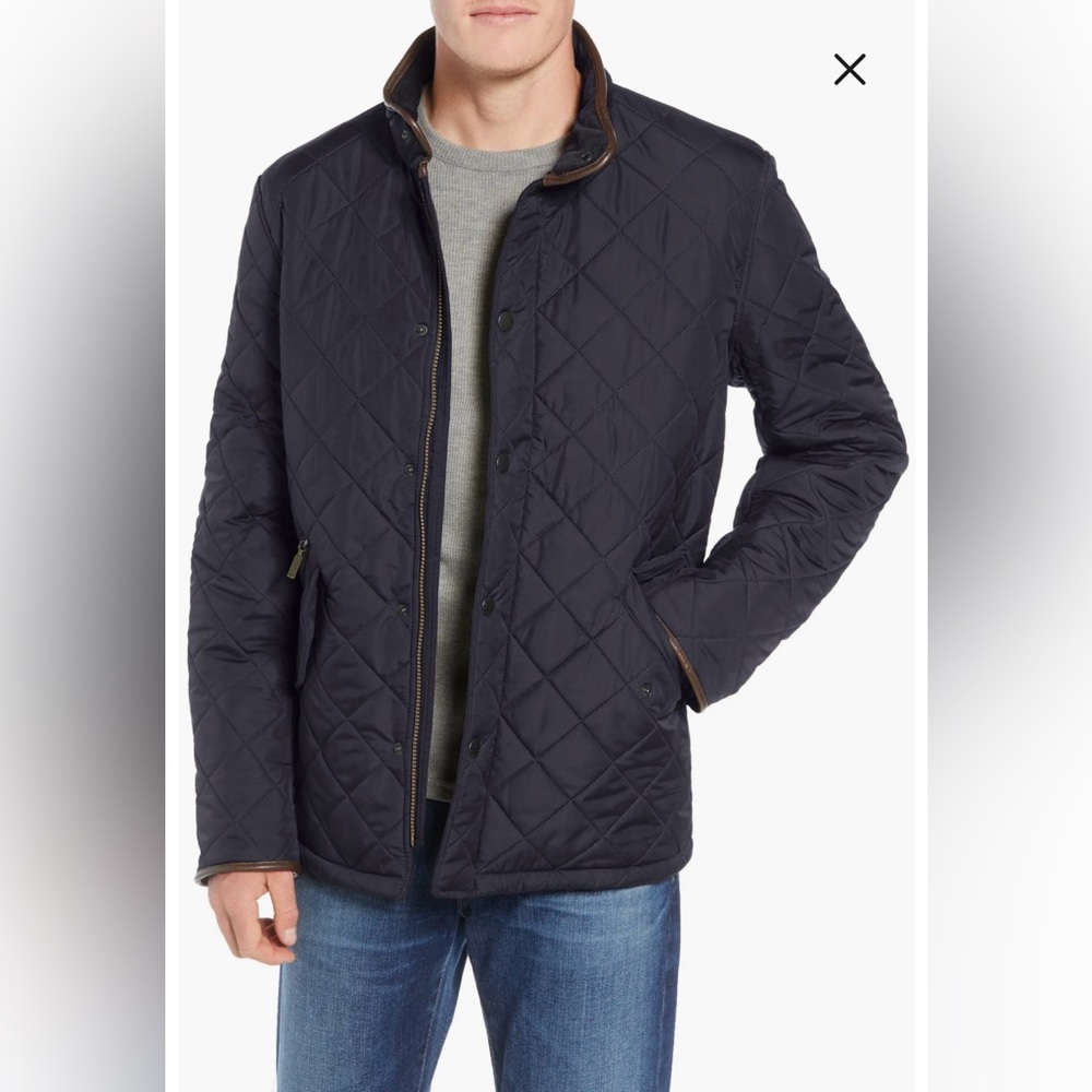 Men's Barbour Quilted Navy Jacket